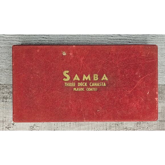 Blackstone Samba 3 Deck Canasta Vintage Playing CARDS Box Rule Pointers Books - Picture 5 of 7